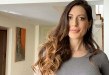 Η Φλορίντα Πετρουτσέλι με φουσκωμένη κοιλίτσα